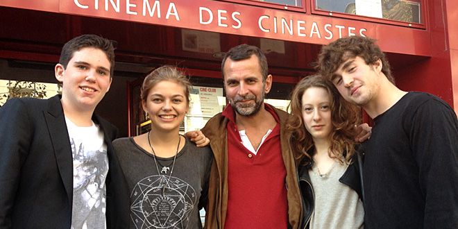 Luca Gelberg, Louane Emera, Éric Lartigau, Roxane Duran, Ilian Bergala (projection d'équipe - 28/09/2014) - © CineComedies