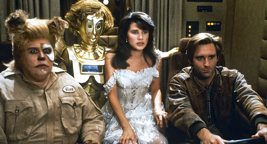 John Candy, Bill Pullman, Daphne Zuniga dans La Folle histoire de l'espace (Mel Brooks, 1987)