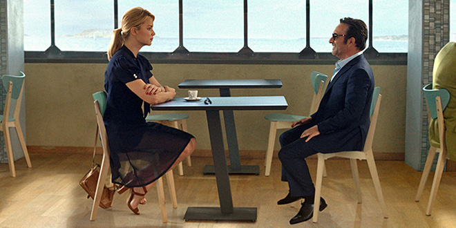 Virginie Efira et Jean Dujardin dans Un homme à la hauteur (Laurent Tirard, 2016)