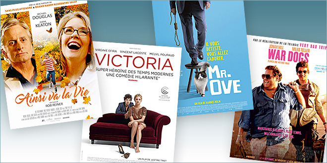 Toutes les sorties Comédie du 14 septembre 2016 : Ainsi va la vie, Mr. Ove, Victoria, War Dogs.