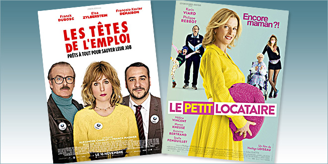 sorties Comédie du 16 novembre 2016 : Le Petit locataire, Les Têtes de l'emploi.