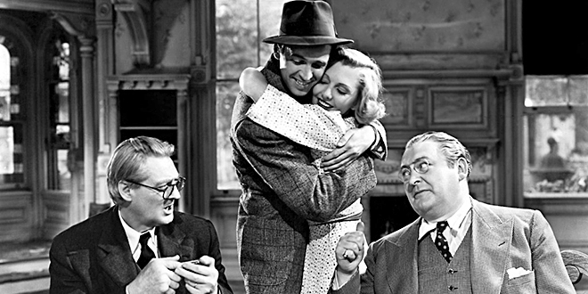 Lionel Barrymore, James Stewart, Jean Arthur et Edward Arnold dans Vous ne l'emporterez pas avec vous (Frank Capra, 1938)