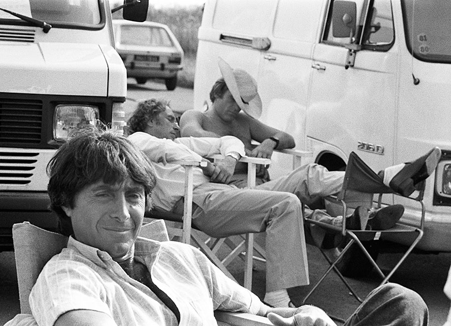 Francis Veber, Pierre Richard et Gérard Depardieu sur le tournage de La Chèvre - © Gaumont