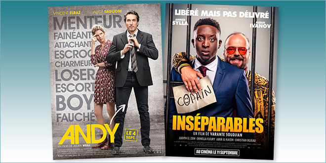 sorties Comédie du 4 septembre 2019 : Andy, Inséparables