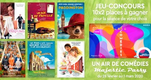 Jeu-concours Un air de comédies du 28 février au 1 mars 2020 au Majestic Passy