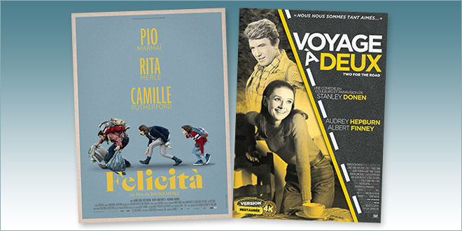 sorties Comédie du 15 juillet 2020 : Felicità, Voyage à deux (Two for the Road, 1967)