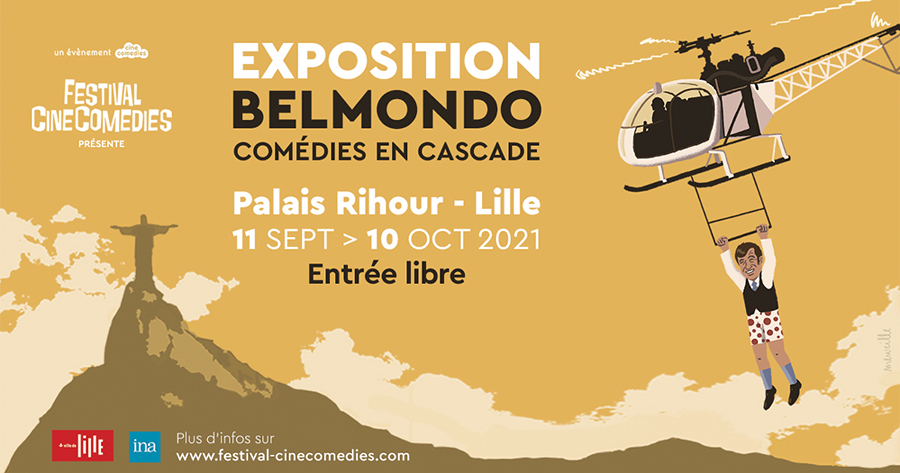 Exposition Belmondo : Comédies en cascade - 11 sept > 10 oct 2021 - Palais Rihour (Lille)