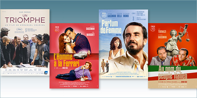 sorties Comédie du 1 septembre 2021 : L'Homme à la Ferrari (1967), Au nom du peuple italien (1971), Parfum de femme (1974)