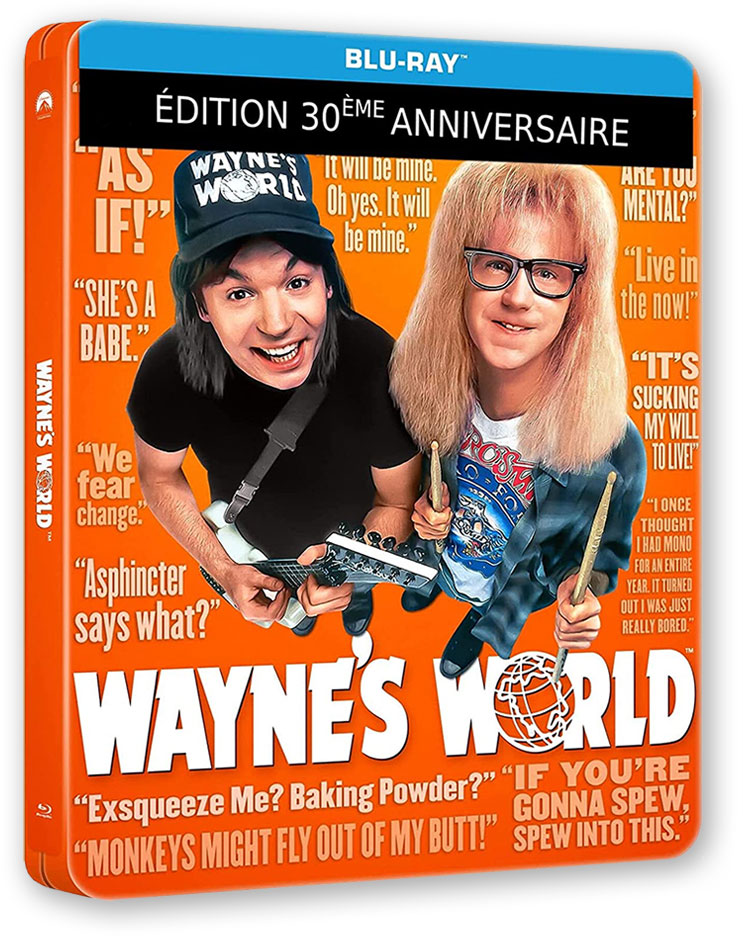 Wayne's World (Édition 30ème anniversaire - Boîtier SteelBook) de Penelope Spheeris (Paramount Pictures) - Blu-ray