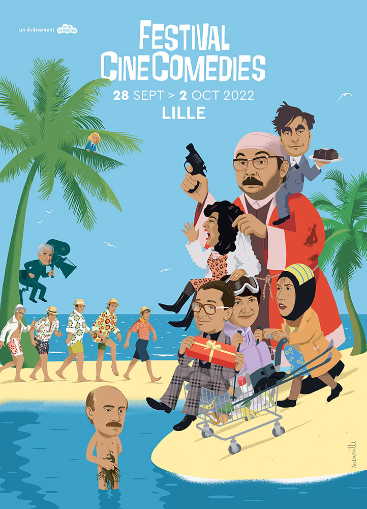 5ème édition du Festival CineComedies à Lille du 28 septembre au 2 octobre - Illustration : David Merveille