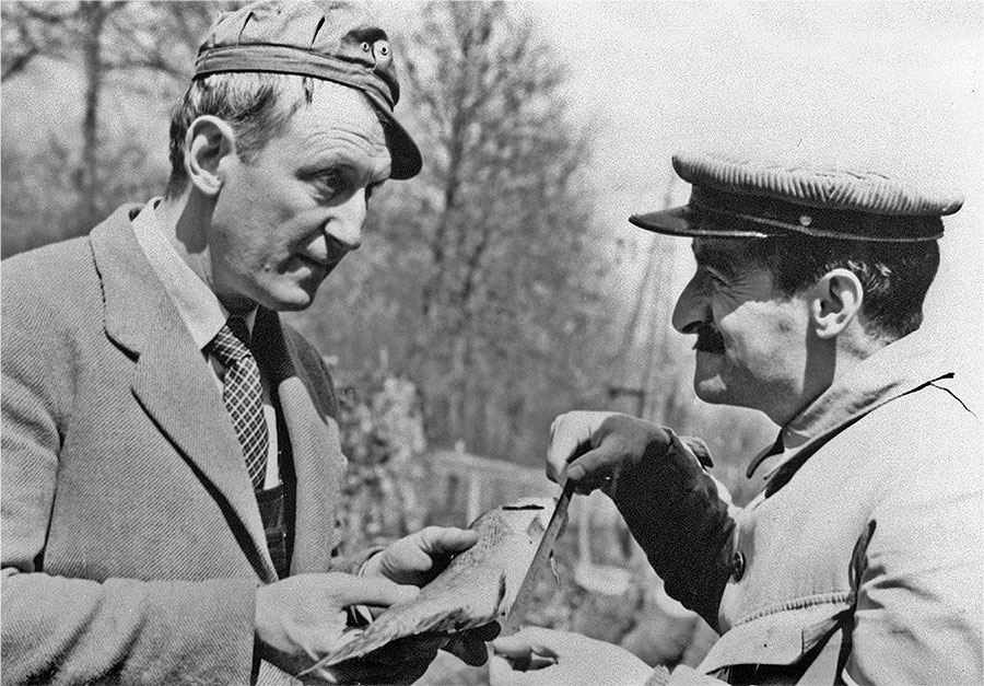 Bourvil et Louis de Funès dans Poisson d'avril (Gilles Grangier, 1954) - DR