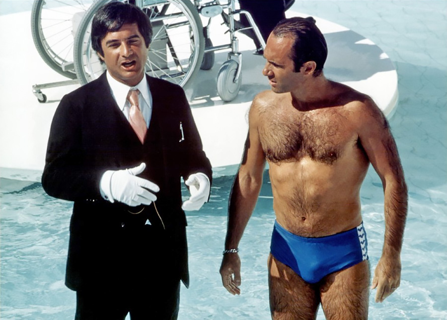 Jean-Claude Brialy et Guy Marchand dans Le Maître nageur (Jean-Louis Trintignant, 1979)