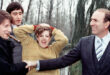 Jacques Dutronc, Gérard Lanvin, Anne Jousset et Jean-Pierre Marielle sur le tournage de L'Entourloupe (Gérard Pirès, 1980)