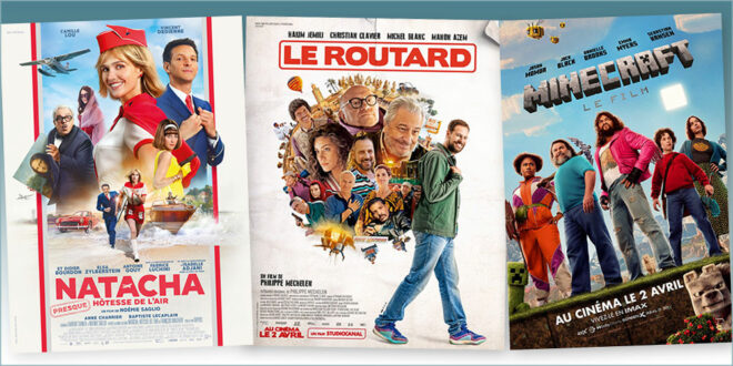 sorties Comédie du 2 avril 2025 : Natacha (presque) hôtesse de l'air, Le Routard, Minecraft le film