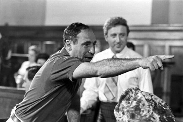 Mel Brooks et Gene Wilder sur le tournage des Producteurs