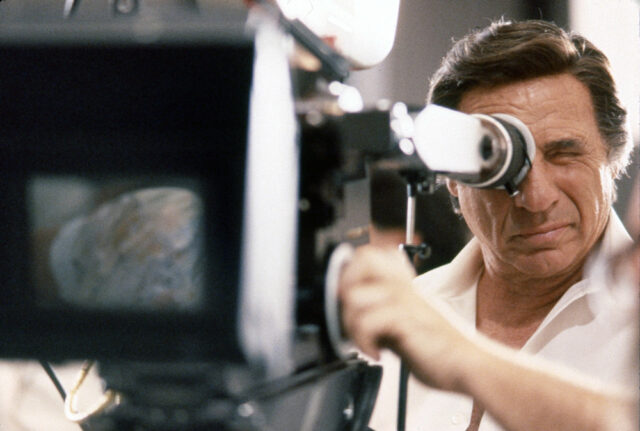 Mel Brooks sur le tournage de Chienne de vie (1991)