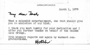 Message d'Alfred Hitchcock à Mel Brooks