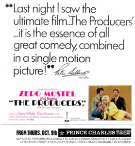 Peter Sellers à propos des Producteurs dans le magazine Variety