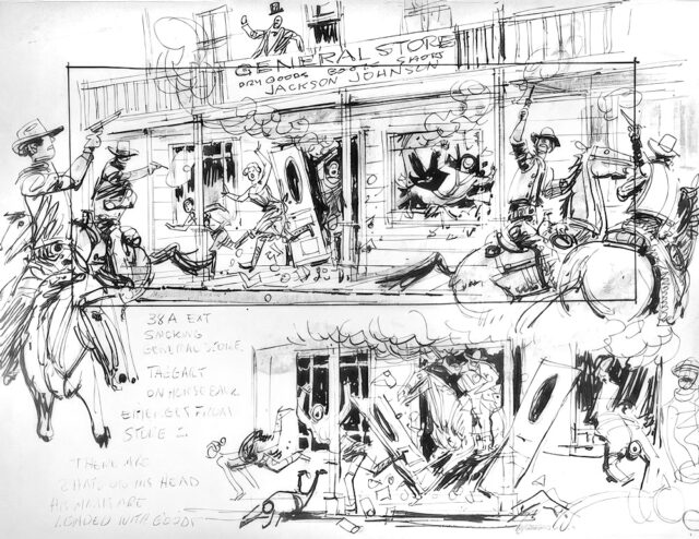 Le Shérif est en prison - Extrait du storyboard